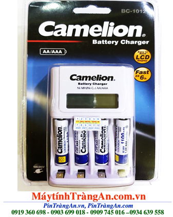 Bộ sạc pin AAA Camelion BC-1012 có màn hình LCD - kèm sẳn 4 pin sạc Camelion AAA1100mAh Lockbox 1.2v
